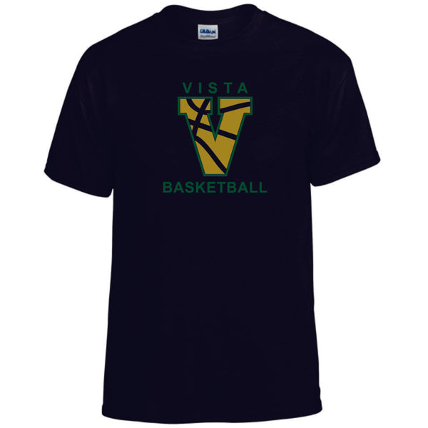 MVHS Basketball Vista V Design Basic Tee- Matte or Glitter