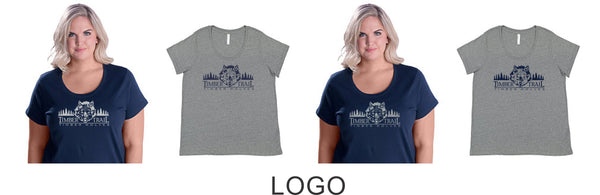 Timber Trail Curvy Ladies Tee- 5 designs- Matte or Glitter