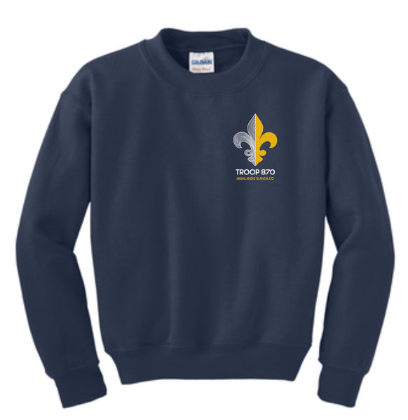 Troop 870 Crewneck Sweatshirt- youth and adult sizes