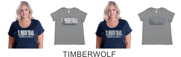 Timber Trail Curvy Ladies Tee- 5 designs- Matte or Glitter