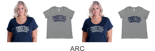 Timber Trail Curvy Ladies Tee- 5 designs- Matte or Glitter