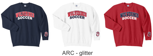 Chap Soccer Crewneck Sweatshirt- 5 designs- matte or glitter