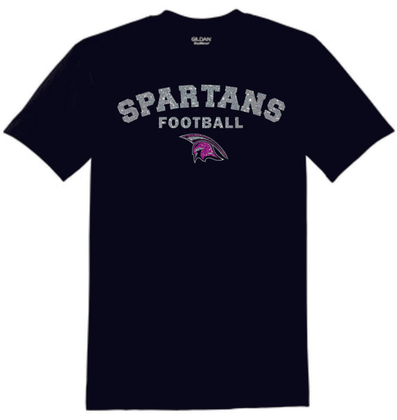 Spartans Basic COLLEGIATE design Tee- Matte or Glitter