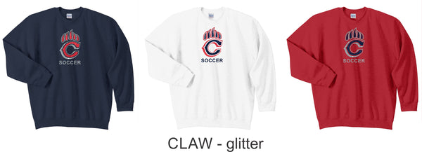 Chap Soccer Crewneck Sweatshirt- 5 designs- matte or glitter