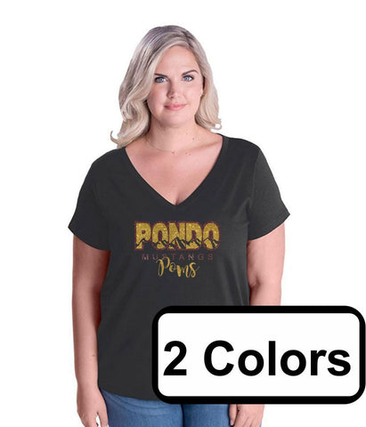 Pondo POMS Curvy Ladies Tee- 6 designs- Matte or Glitter