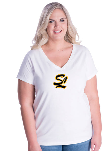 Sandlot Curvy Ladies Tee- 2 designs- Matte or Glitter