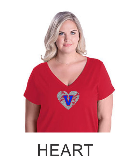 Viper Curvy Ladies Tee- 2 designs- Matte or Glitter