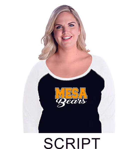 Mesa MS Curvy Ladies Raglan- 3 Designs- Matte or Glitter