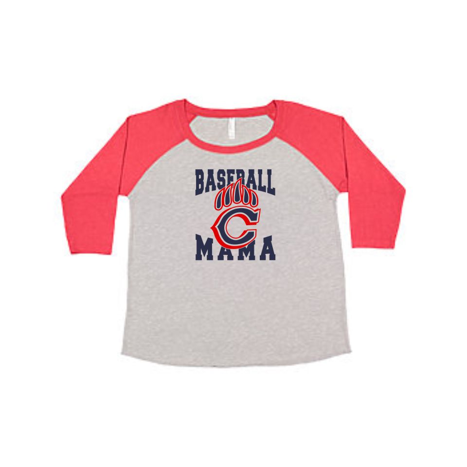 Chap Curvy Ladies Baseball Mama Raglan- Matte or Glitter – Schmancy Tees  and Gifts
