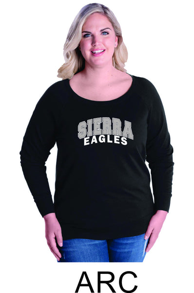 Sierra Curvy Ladies Slouchy Pullover- 3 designs- Matte or Glitter