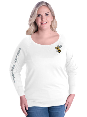 Sandlot Curvy Ladies Slouchy Pullover in 2 Designs- Matte or Glitter