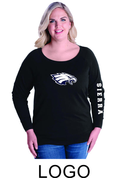 Sierra Curvy Ladies Slouchy Pullover- 3 designs- Matte or Glitter