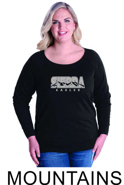 Sierra Curvy Ladies Slouchy Pullover- 3 designs- Matte or Glitter