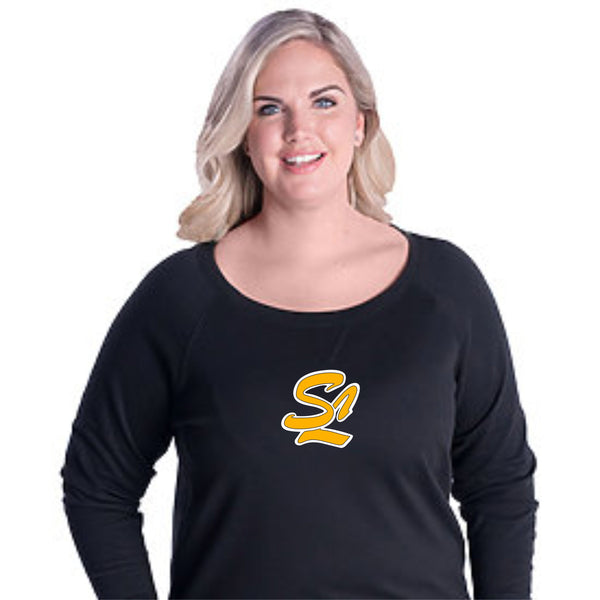 Sandlot Curvy Ladies Slouchy Pullover in 2 Designs- Matte or Glitter