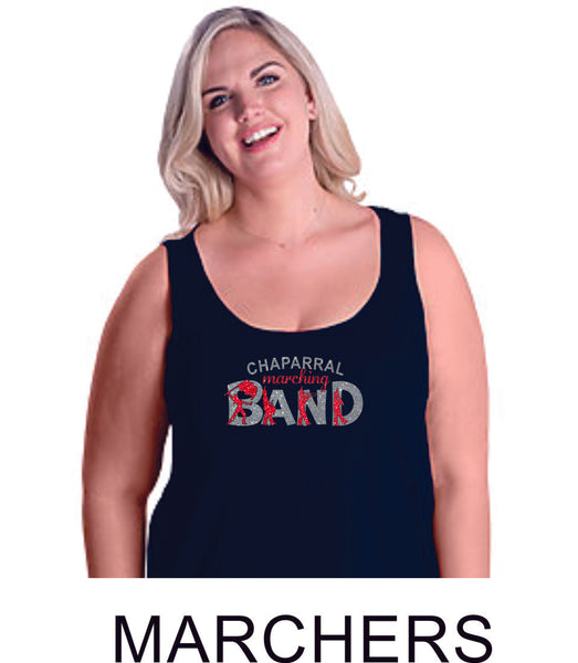 Chap Band Curvy Ladies Basic Tank- 4 designs- Matte or Glitter