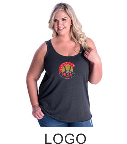 Peak Curvy Ladies Basic Tank- 3 designs- Matte or Glitter