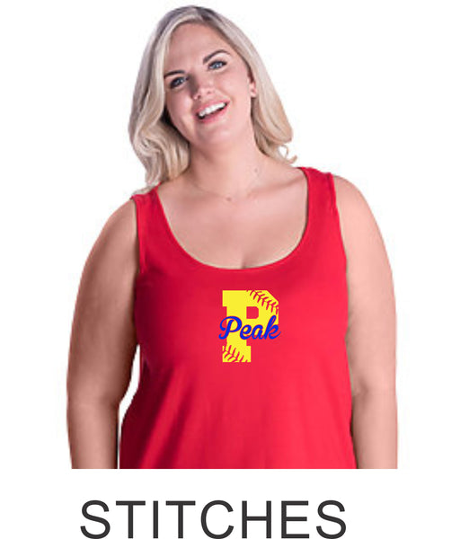 Peak Curvy Ladies Basic Tank- 3 designs- Matte or Glitter