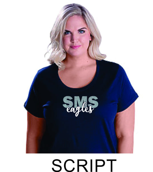 Sierra Curvy Ladies Tee- 4 designs- Matte or Glitter