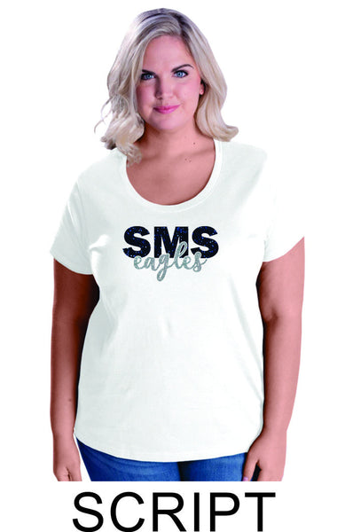 Sierra Curvy Ladies Tee- 4 designs- Matte or Glitter