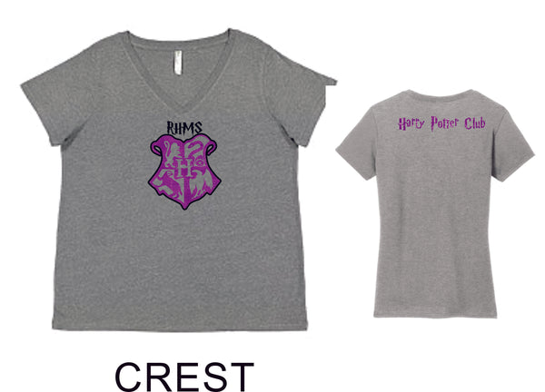 RHMS Harry Potter Club Curvy Ladies Tee- 4 designs- Matte or Glitter