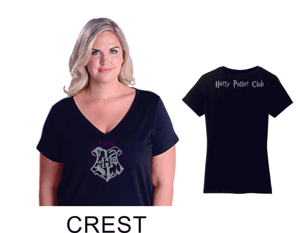 RHMS Harry Potter Club Curvy Ladies Tee- 4 designs- Matte or Glitter