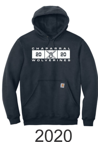 Chap Baseball Carhartt Hoodie- 2 Designs- Matte or Glitter
