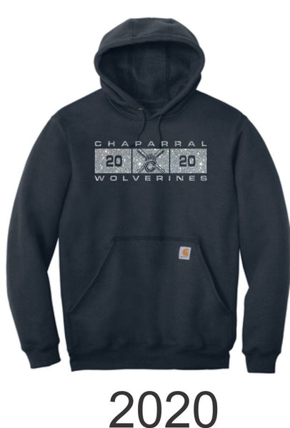 Chap Baseball Carhartt Hoodie- 2 Designs- Matte or Glitter