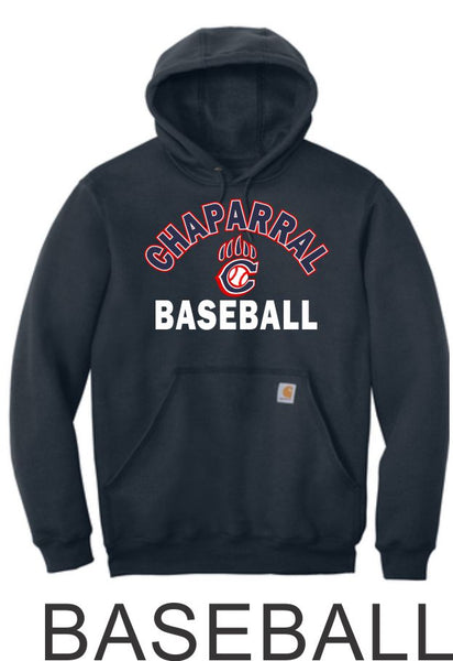 Chap Baseball Carhartt Hoodie- 2 Designs- Matte or Glitter