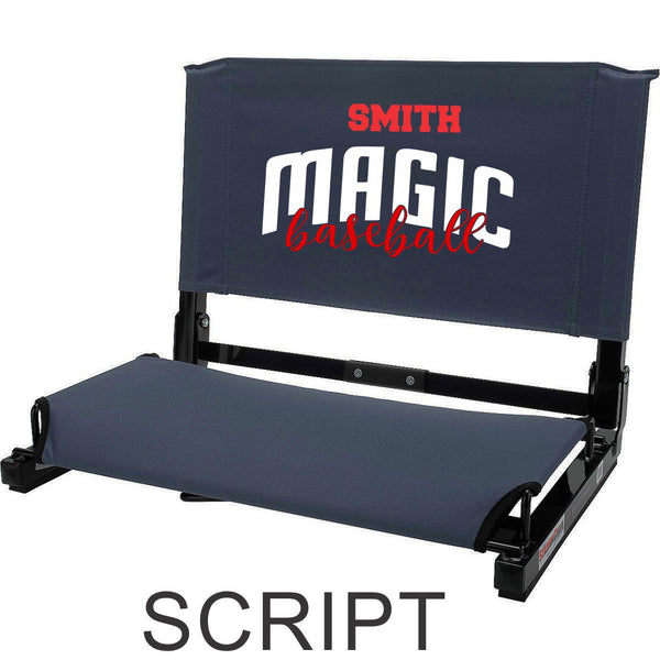Magic Xtra Large Stadium Seat- 6 designs- matte or glitter