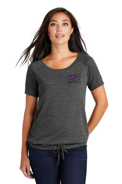 P2 Equestrian Ladies Cinch Waist Tee- Matte and Glitter