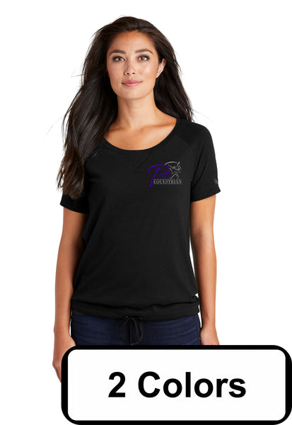 P2 Equestrian Ladies Cinch Waist Tee- Matte and Glitter