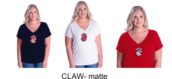 Chap Basketball Curvy Ladies Tee in 4 Designs- Matte or Glitter