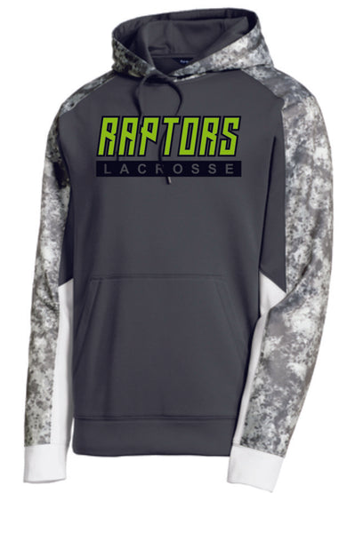 Raptors Colorblock Hooded Wicking Sweatshirt- 4 Sports