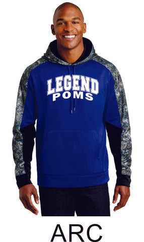 LT Poms Colorblock Hooded Wicking Sweatshirt- in 2 designs