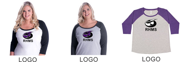 RHMS Curvy Ladies Raglan- 5 designs- Matte or Glitter
