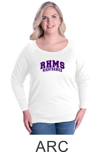 RHMS Curvy French Terry Slouchy Pullover- Matte or Glitter