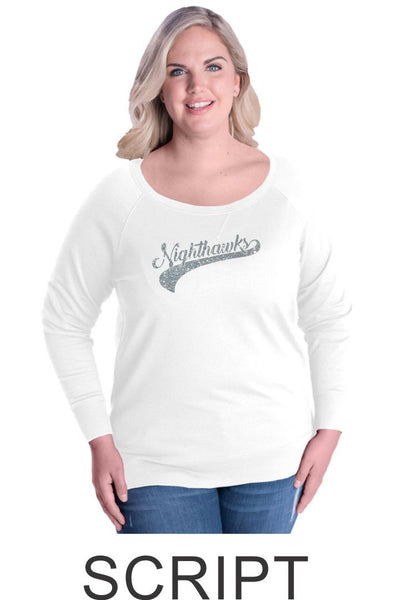 RHMS Curvy French Terry Slouchy Pullover- Matte or Glitter