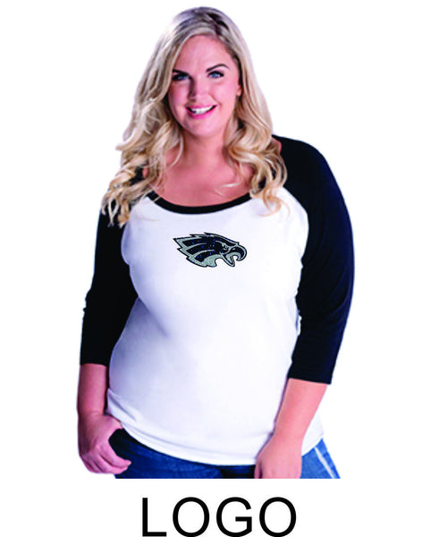 Sierra Curvy Lady Raglan- 3 designs-Matte or Glitter