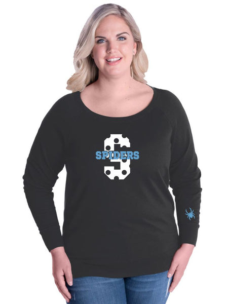 Spiders Curvy Ladies Slouchy "S" Pullover- Matte or Glitter