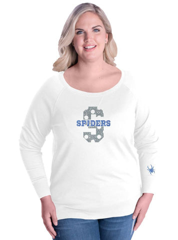 Spiders Curvy Ladies Slouchy "S" Pullover- Matte or Glitter