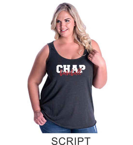 Chap Baseball Curvy Ladies Basic Tank- 2 designs