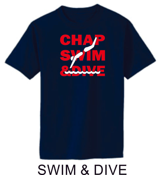 Chap Swim & Dive Basic Tee- Matte or Glitter
