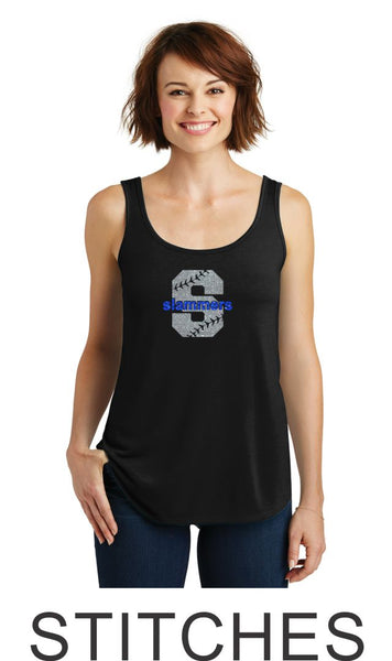 Slammers Drapey Tank- 2 Designs- Matte or Glitter