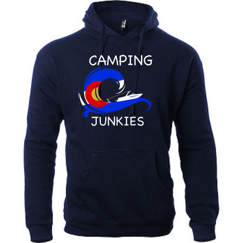 Camping Junkies Premium Unisex Hoodie - Matte or Glitter