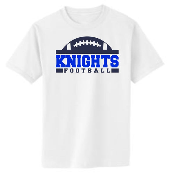 Knights Basic FOOTBALL design Tee- Matte or Glitter