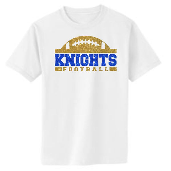 Knights Basic FOOTBALL design Tee- Matte or Glitter