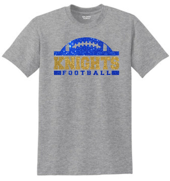 Knights Basic FOOTBALL design Tee- Matte or Glitter