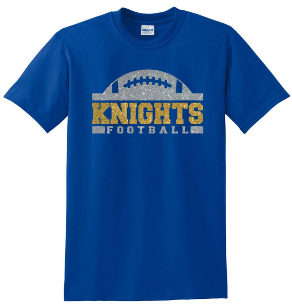 Knights Basic FOOTBALL design Tee- Matte or Glitter