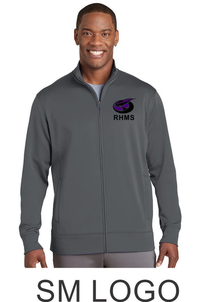 RHMS Unisex or Ladies Sport Wick Fleece Full Zip Jacket