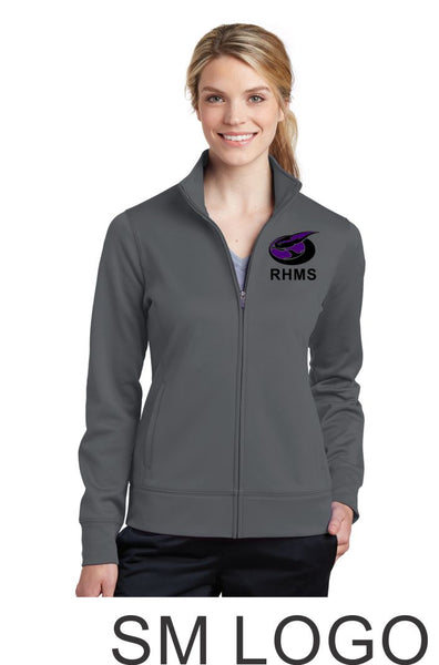 RHMS Unisex or Ladies Sport Wick Fleece Full Zip Jacket